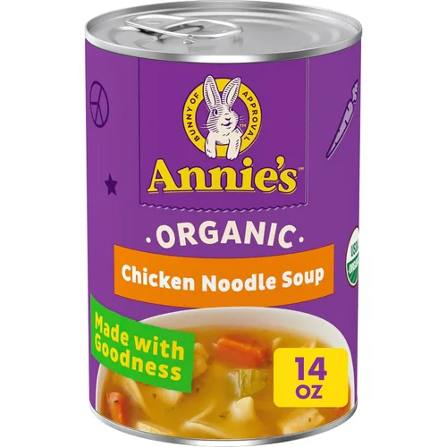 Vista 14 de Annie's - Sopa orgánica de pasta con forma de conejito y caldo de pollo, 14 onzas