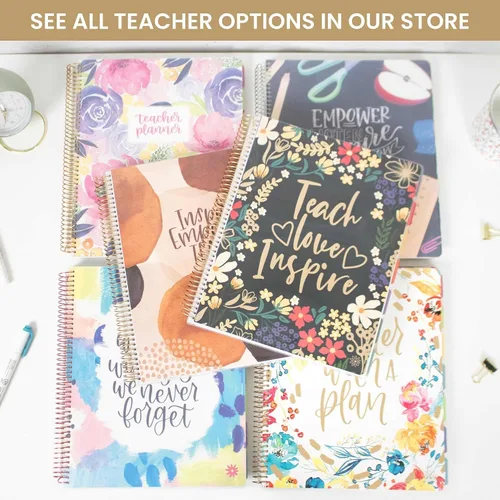 Vista 8 de bloom daily planners Agenda y calendario para profesores de año académico sin fecha, libro organizador de plan de lecciones de 7 períodos