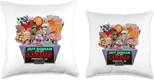 Vista 3 de JEFF DUNHAM Madison, WI (2023) - Almohada de 16 x 16 pulgadas, multicolor
