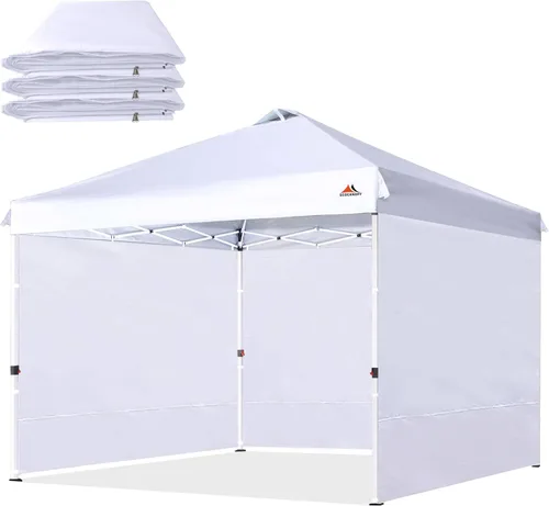 Vista 13 de SCOCANOPY SideWall para marco de toldo desplegable de 8 x 8 pies, paquete de 3 solamente Sunwall, (morado)