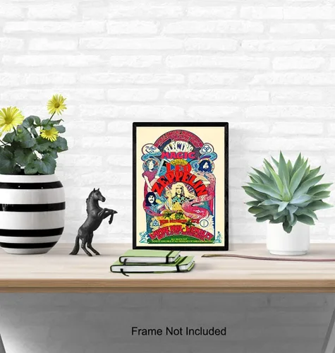 Vista 5 de Póster de Led Zeppelin - Decoración psicodélica de habitación 8x10 - Regalos de Led Zeppelin - Pósteres de conciertos - La canción permanece igual