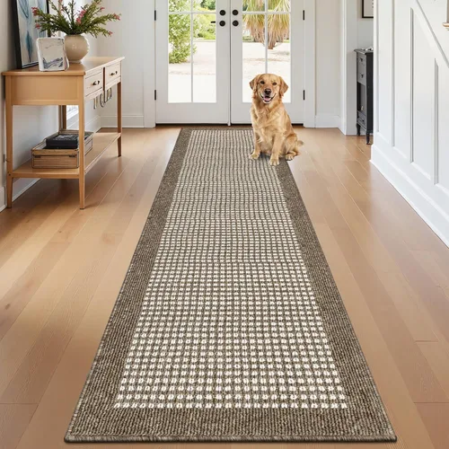 Vista 24 de Ileading Tapete para puerta de interior de 24 x 36 pulgadas, absorbente para perros, tapete de bajo perfil para entrada pequeño con respaldo de goma