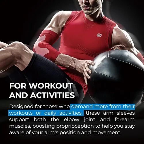 Vista 7 de LP SUPPORT 251Z - Manga de compresión para hombres/mujeres/jóvenes atletas, tendinitis, artritis, entrenamiento, fitness, baloncesto