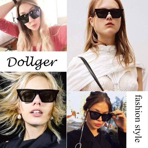 Vista 5 de Gafas de sol cuadradas ojo de gato para mujer, gafas de sol clásicas de cato oversize para mujeres