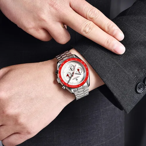 Vista 2 de Pagani Design 1701 Men's Quartz Watch. Water Resistant Business Watch, Japanese VK63 Movement, 100 Water Resistant, Stainless Steel Bracelet