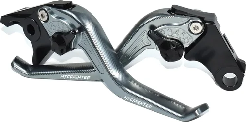 Vista 12 de Fishbone Pattern Short Brake Clutch Lever Set Compatible with Yamaha Fazer FZ-1 FZ-8 FZ-6 FZ-6R FZS60, CNC Aluminum Alloy Made (Black)