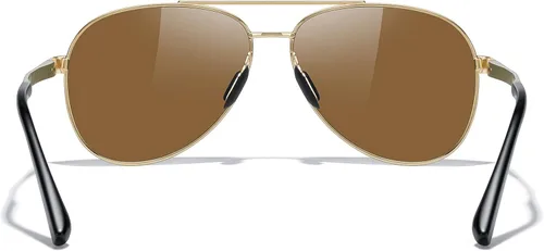 Vista 4 de MERRY'S Lentes de sol de aviador para hombres y mujeres, lentes polarizados para conducir, lentes espejados, protección UV 400, 2.283 in