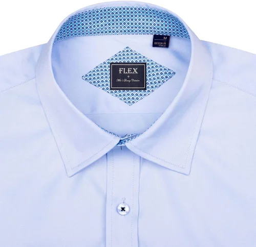 Vista 5 de J.VER Camisa de vestir elástica de manga larga casual para hombre, sin arrugas, ajuste regular, con botones