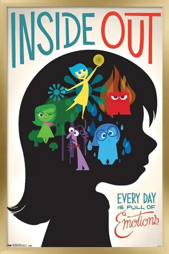 Vista 13 de Trends International Disney Pixar Inside Out - Póster de pared de emociones, 14.725 x 22.375 pulgadas, versión enmarcada de madera de granero