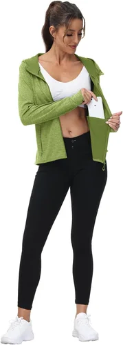 Vista 21 de TBMPOY Chaquetas con capucha y protección solar UPF 50+ para mujer, ligeras, de manga larga, para senderismo, exteriores, con cremallera completa