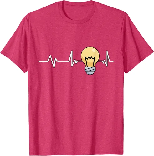Vista 22 de Bombilla Heartbeat bombilla regalo bombilla bombilla camiseta Negro