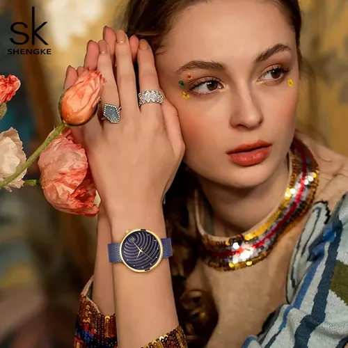 Vista 3 de SHENGKE Fashion Watch Simple Decent Casual Fashion Quartz Watch (Less is More) Watch