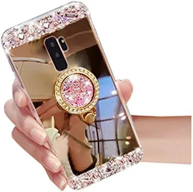 Vista 8 de Funda líquida para Samsung Galaxy S9 Plus, diseño de arena movediza con diseño de diamante 3D con purpurina brillante y estrellas flotantes