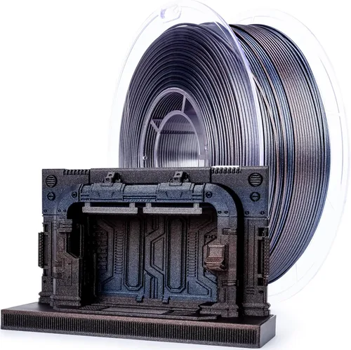 Vista 11 de ZIRO - Rápido cambio de color PLA, filamento translúcido multicolor de 1.75mm, material para impresión 3D, carrete de 1kg, precisión dimensional