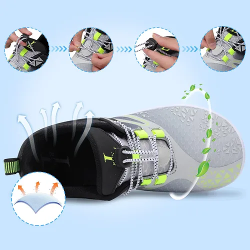 Vista 7 de L-RUN Zapatos de agua para hombre y mujer, zapatos de agua descalzos para senderismo, secado rápido, calcetines acuáticos para natación, buceo