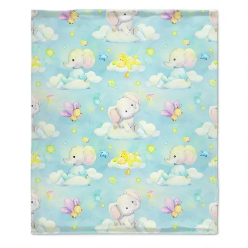 Vista 27 de Bonita manta de franela de elefante, ultra suave y acogedora, manta de forro polar ligera y mullida, manta de felpa cálida para sofá, cama, 30 x 40