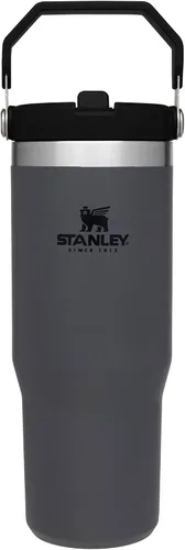Vista 16 de STANLEY IceFlow 2.0 - Vaso con pajilla abatible con asa, 30 onzas, tapa giratoria y popote abatible, botella de agua a prueba de fugas, acero Tiza