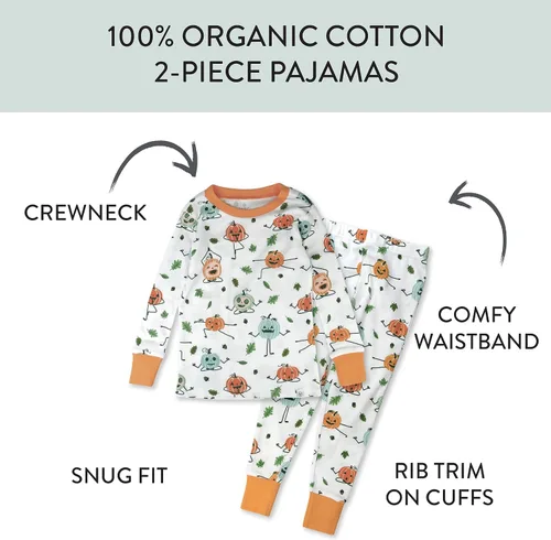 Vista 2 de HonestBaby Multipack 2-Piece Pajamas Sleepwear PJs 100% Organic Cotton for Infant Baby and Toddler Boys, Unisex