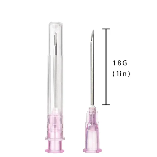 Vista 2 de 100 piezas 18 g 1 pulgada Aguja para Accesorios de Laboratorio Industrial, Medición y Relleno de Tintas Rellenar tintas, envueltas individualmente