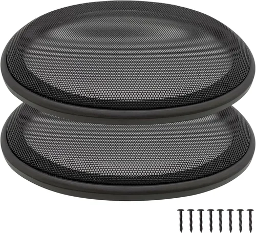 Vista 12 de Cubiertas para parrilla de altavoz de 3 pulgadas, protector de subwoofer para altavoz de automóvil, marco de plástico ABS con malla metálica