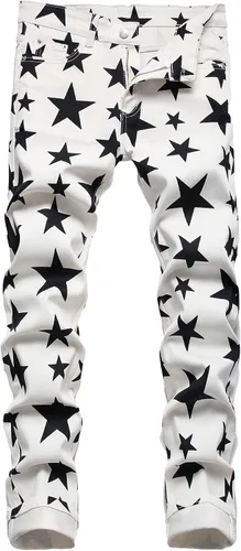 Vista 159 de Enrica Pantalones vaqueros estampados casuales para hombre