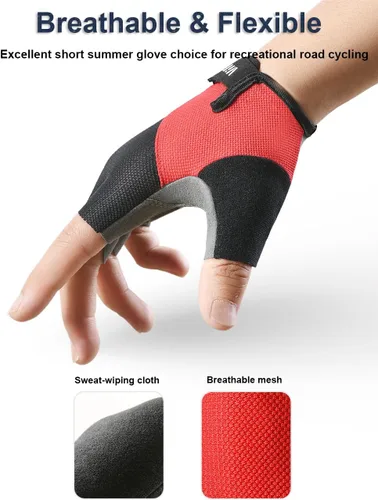 Vista 5 de Guantes de ciclismo para hombres y mujeres, guantes de ciclismo para hombres, guantes de ciclismo acolchados, guantes de ciclismo para hombres