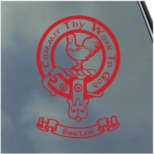 Vista 10 de Sinclair Scottish Clan - Calcomanía de vinilo con opción de bandera, diseño de tartán