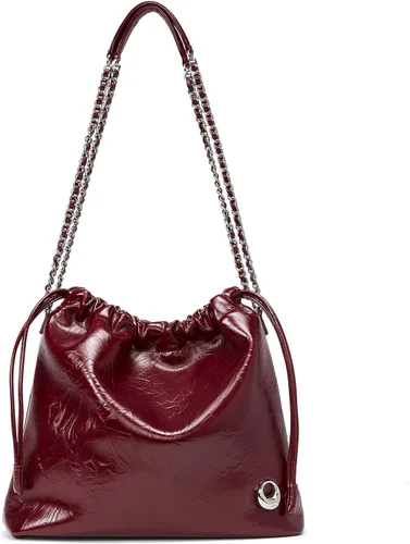 Vista 6 de LA FESTIN - Bolso de mano de piel para mujer, elegante bolso con correa de cadena, de lujo, suave, a la moda para el trabajo