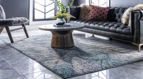 Vista 4 de Unique Loom Vita Collection - Alfombra vintage saturada, moderna y sobreteñida, inspirada en el mundo, 2 pies 2 pulgadas x 3 pies 0 pulgadas