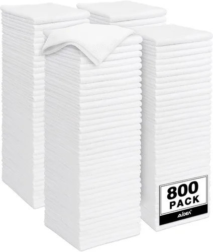 Vista 24 de AIDEA - Paño de limpieza de microfibra negro, 12 unidades, trapos de limpieza absorbentes de 12 x 12 pulgadas Microfiber Towels for Cars Lint Free