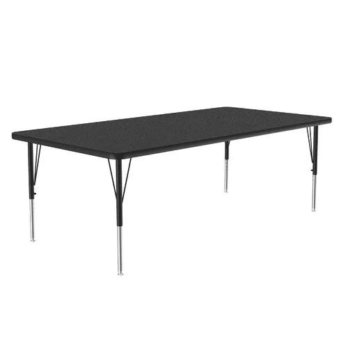 Vista 19 de Correll Mesa de Actividades Rectangular para Aula de 24"x36", Altura Ajustable (19"-29"), Granito Negro Laminado Térmico Fusionado Duradero