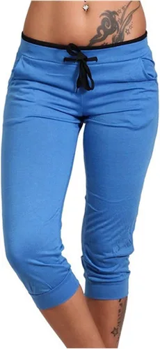 Vista 125 de Pantalones capri para mujer, estilo casual, de verano, elásticos, de cintura alta, pantalones de yoga, ajuste atlético, pantalones deportivos