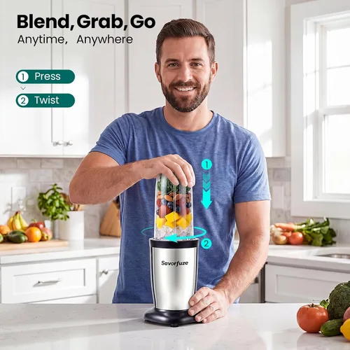 Vista 12 de Smoothie Blender Grinder Combo, Countertop Blender Smoothies and Shakes