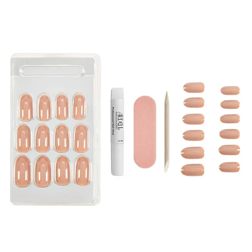 Vista 7 de Ardell Nail Addict - Kit de uñas postizas a presión, color latte, uñas artificiales de larga duración con pegamento, uñas postizas duraderas