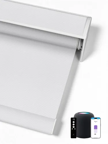 Vista 47 de SmartWings Persianas Enrollables Inteligentes Motorizadas con Filtro de Luz, Persianas Eléctricas con Control Remoto para Ventanas Compatibles