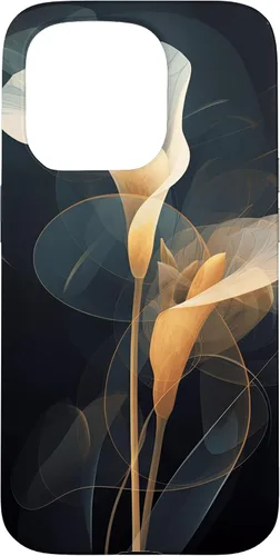 Vista 14 de Elegant Minimalist Calla Lily Abstract Dots Lines Background Case for iPhone 16