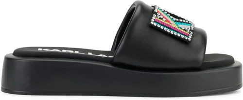 Vista 5 de Karl Lagerfeld Paris Sandalia de plataforma con adornos de ópalo para mujer
