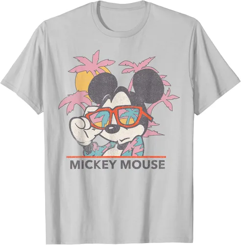 Vista 48 de Disney Mickey and Friends Mickey Mouse Tropical Retrato Camiseta S Negro