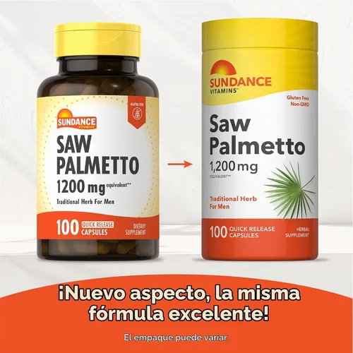 Vista 7 de Sundance Saw Palmetto para hombre 100 cápsulas de liberación rápida