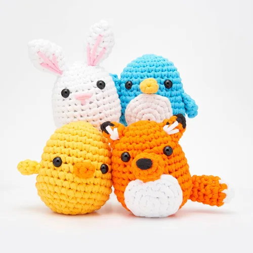 Vista 18 de The Woobles Kit de ganchillo para principiantes, kit de animales de punto y ganchillo fácil de artes y manualidades, como se ve en Shark Tank