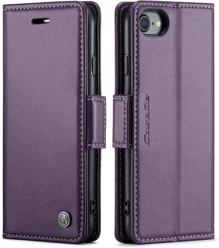 Vista 38 de QLTYPRI Funda tipo cartera para iPhone 7/8/SE 2020/SE 2022 con tarjetero, color azul