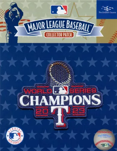 Vista 2 de Parche de jersey de los Texas Rangers de los Campeones de la Serie Mundial MLB 2023