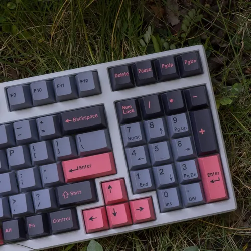 Vista 5 de mintcaps Juego de 173 teclas Cherry Profile Doubleshot Custom Negro Gris Rosa Teclado Mecánico 60% 65% 75% 95% Cherry MX