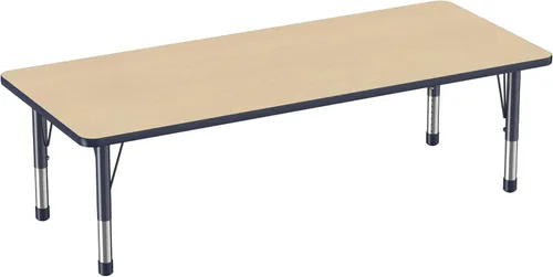 Vista 48 de FDP - Mesa rectangular para actividades escolares y aulas (24 x 36 pulgadas), patas gruesas para niños pequeños, altura ajustable de 15 a 24