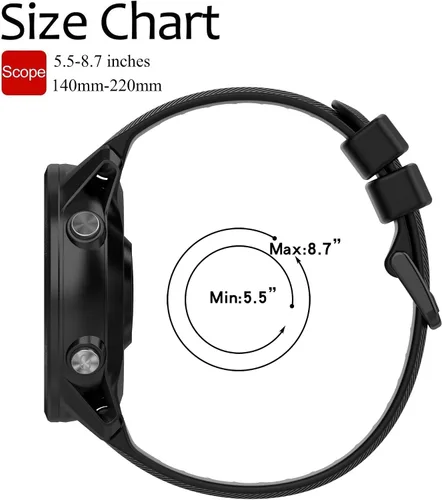 Vista 4 de Correa para Garmin Forerunner 955, banda de repuesto de silicona suave para Garmin Forerunner 955 Solar