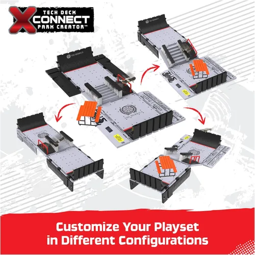 Vista 3 de TECH DECK, The Berrics Transforming Park, X-Connect Park Creator, set de juego plegable de 30 pulgadas de ancho con almacenamiento y monopatín