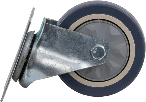 Vista 5 de AlveyTech Rueda giratoria delantera de 4 pulgadas para kits de Kart Hoverboard - Conjunto giratorio de repuesto, neumático gris antimarcas a prueba