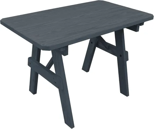 Vista 13 de Furniture Barn USA Mesa tradicional de pino tratado a presión de 4 pies, tinte de cedro mancha de cedro