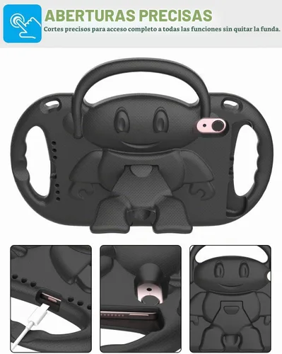 Vista 6 de Funda para Niños para iPad Mini 7 (A17 Pro) 2024/ Mini 6 2021, Funda para iPad Mini 7ª/6ª Generación con Correa para Hombro - Resistente a Golpes