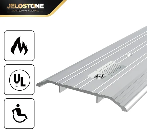 Vista 3 de Umbral de puerta de aluminio comercial resistente de 5 pulgadas de ancho x 1/2 pulgadas de alto x 36 pulgadas de largo (molino de aluminio)
